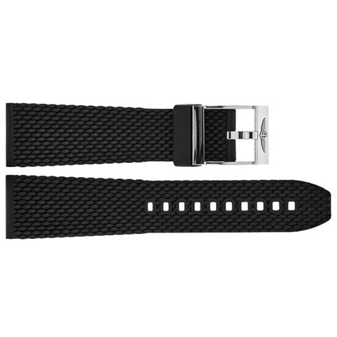 breitling aero strap tang|Breitling Aero Classic 24mm Black Rubber Strap .